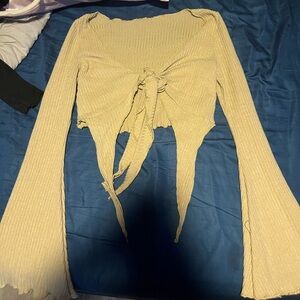 Beige Crop Top Cross.